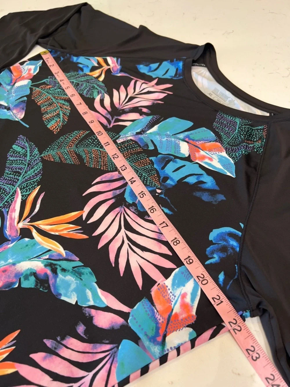 Reel Legends Reel-Tec Colorful Tropical Print Performance Top XL - Picture 4 of 5